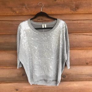 Silver Sequin Top